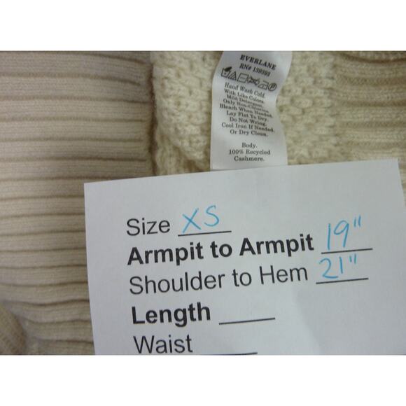 Everlane Sweater Crew Cashmere Stroopwafel Size XS - Picture 7 of 7